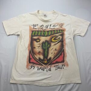 Anvil Eagles World Tour T-Shirt Mens XL 1994 Vintage Hell Freezes Over Ban